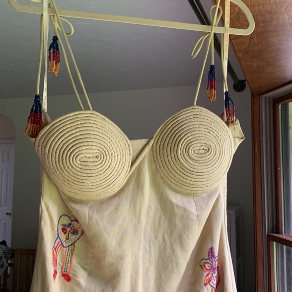 Farm Rio Surreal Embroidered Linen Blend Dress - Picture 5 of 7